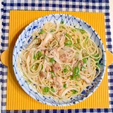 鮭缶とキノコのパスタ♪